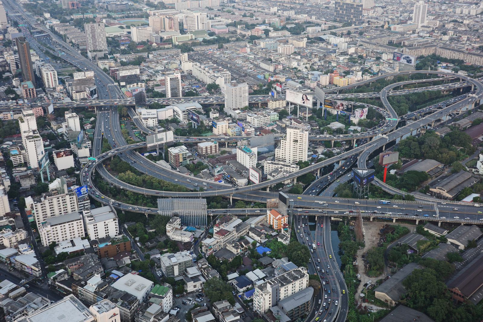 Aerial view of the Twin Cities metropolitan road network